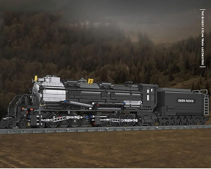 BIGBOY Steam Train Building Kit and Engineering Toy BIGBOY Locomotive with Track Display Set Collectible Steam Locomotive Display Kit Gift for Train Lovers(1608Pieces)