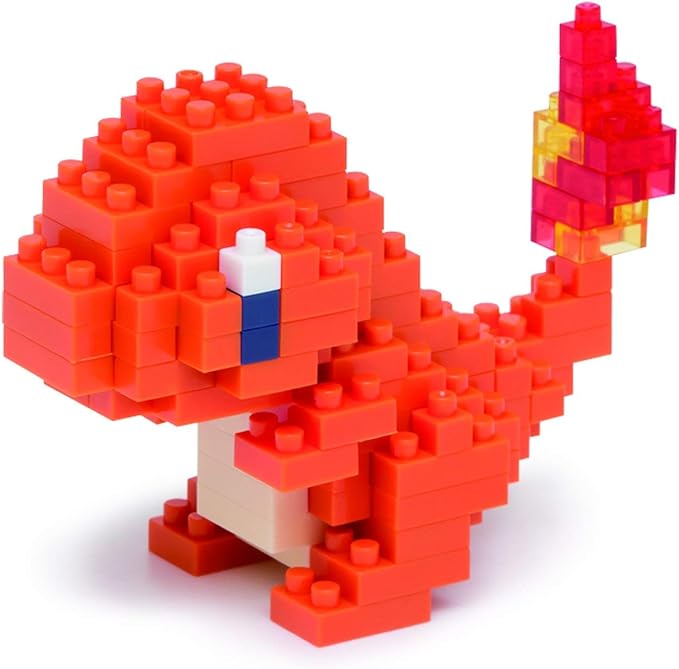 Nanoblock - 2 Sets Bundle - Hitokage and Bulbasaur (Fushigidane) - Adjustable Pokemon Characters (Japan Import)
