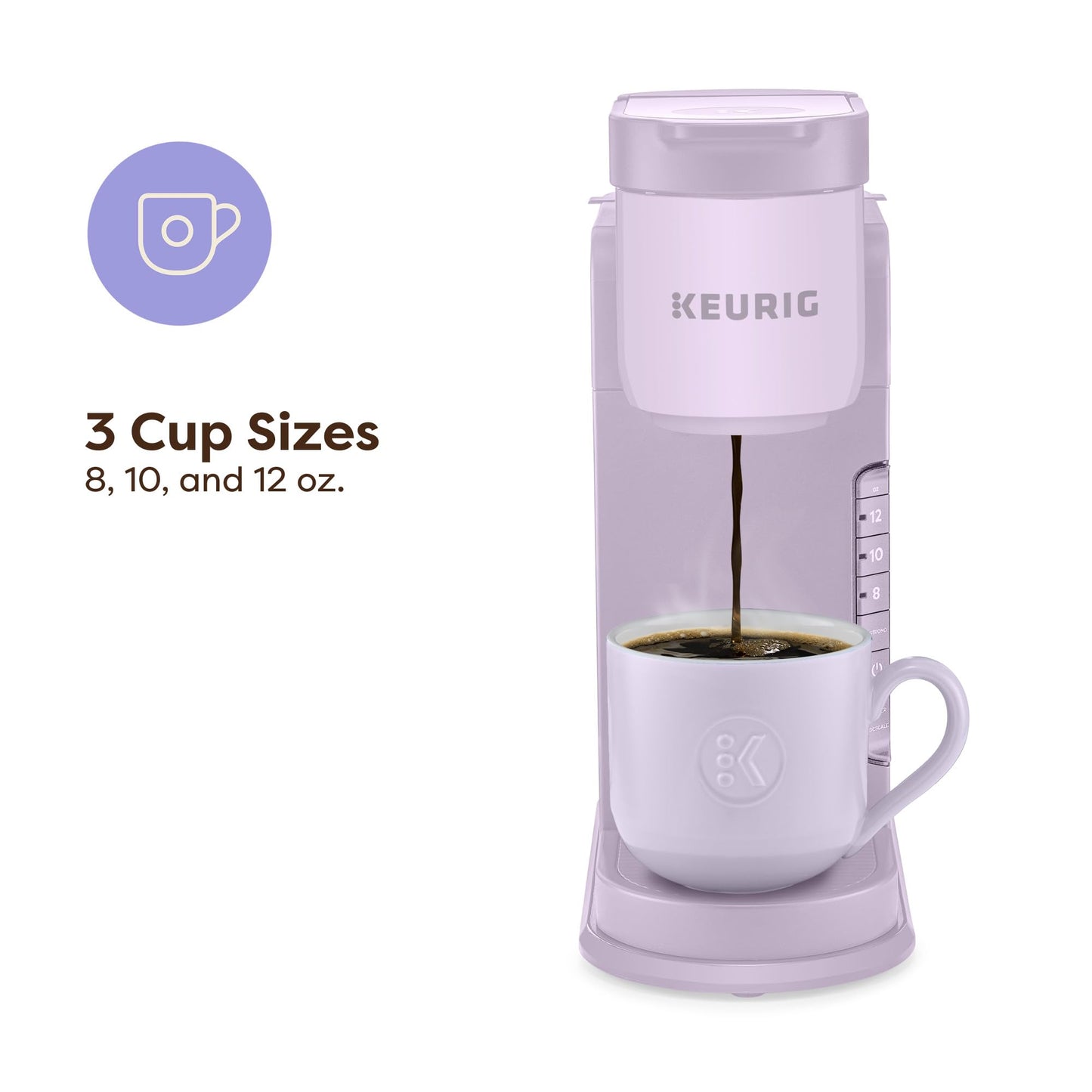 Keurig K-Express Single Serve K-Cup Pod Coffee Maker, 3 Brew Sizes, Strong Button Feature, 42oz Removable Reservoir, Black