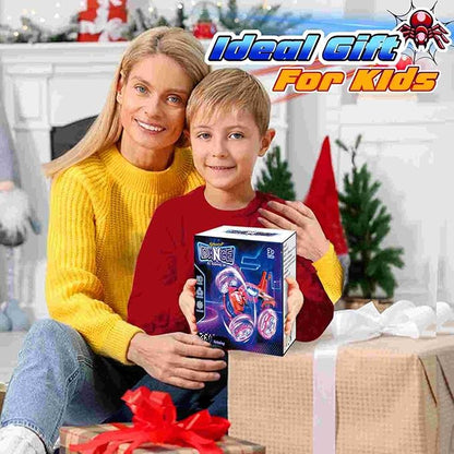 Kids Toys Spider RC Car for Boys 4-7 - Cool Spider Monster Remote Control Crawler Toy 360° Flip Fast Stunt &amp 4WD Light Up Wheel - Fun Boy Gift Idea for Birthday Chirstmas Stuff Age 3 4 5 6 7 8