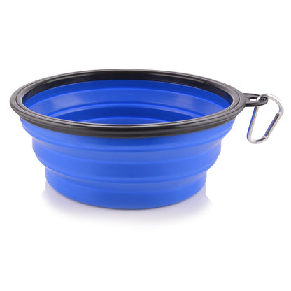Extra Large Collapsible Dog Bowl, 3L XL Travel Dog Bowl, Foldable Travel Water Dish, 102oz X-Large Portable Collapsable Traveling Bowls with Carabiner for Dogs Walking, Hiking (Red)
