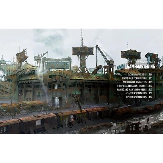 Modiphius: Fallout: The Roleplaying Game Settler's Guide Book - Expansion Hardcover RPG Book Content for Players &amp Gamemasters 192 Pages