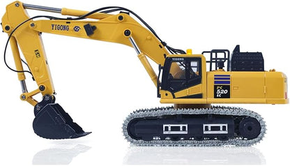 TOUCAN RC HOBBY 1/50 RC Digger PC520 Electric Lifting Radio Control Excavator Engineering Vehicle Metal Tracks Lights Sound Small Collection for Ages 14+