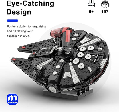 Display Stand for Lego Millennium Falcon 75389 75257 Upgraded Bracket for The Dark Falcon 75389 Strong Construction Stand Building Set with Clearer Instructions for Fans Adults Kids