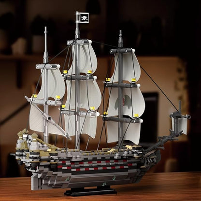 39087 Ghost Mary Pirate Ship Building Block Model Kit 1055 PCS Display Sailing Vessel for Adults