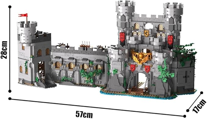 Medieval Knight Castle Building SetViking Architecture Tower Modular Buildings Ideals Christmas Birthday Gift for History EnthusiastsCreative Gift for Adults and Teen(2554PCS)