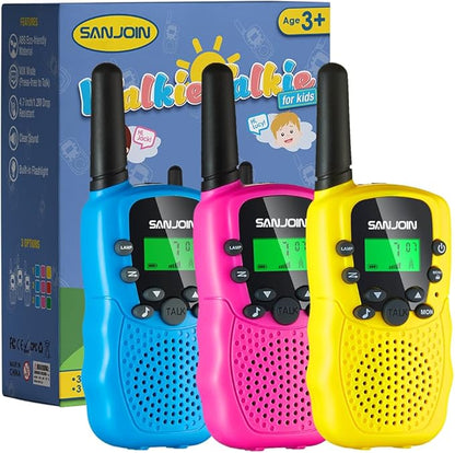 Walkie Talkies for Kids Games Outdoor Toys for 3-12 Year Old Boys Girls 3 Miles Range Walkie Talkie as Easter Basket Stuffers 4 Year Old Girl Birthday Gifts for 3 4 5 6 7 8 9 Year Old Boy Girl Gift