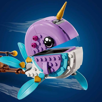Lego 71472 DREAMZzz Izzie's Narwhal Hot-Air Balloon Toy Sea Animal Toy Bunchu Rabbit Rescue GNOME Night Transformable Whale Figurine Gift for Girls and Boys from 7 Years Old