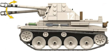 General Jim's WW2 German Marder III Tank Destroyer Building Set – 608 Piece Military Brick Model Kit – Compatible with Major Brands Building Levels and Military Enthusiasts