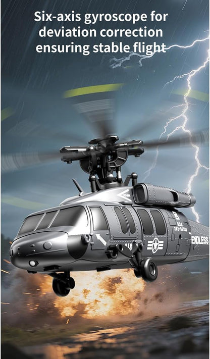 UH-60 2.4G 5CH Flybarless Scale RC Helicopter Model with Barometric Altitude Hold Optical Flow Positioning One-Key Inverted Flight (RTF)