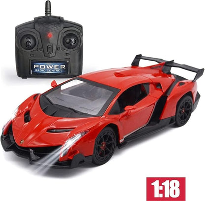 Remote Control Car RC Cars Racing Car 1:18 Licensed Toy RC Car Compatible with Lamborghini Model Vehicle for Boys 678 Years Old Halloween red