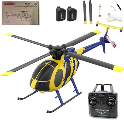RC ERA C184 MD500 RC Helicopter for Beginners Gyro &amp Optical Sensor Stabilized Easy to Fly 2.4GHz 4CH Flybarless RTF Remote Control Helicopter