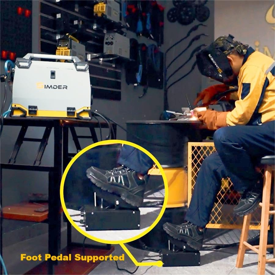 SSIMDER MIG Welder 200A Plasma Cutter Welder Combo 10 in 1 multiprocess welder Pulse MIG/Gas MIG/Flux Core/HF TIG/Stick/Cut Aluminum Welder Welding Machine for Home DIY Outdoor