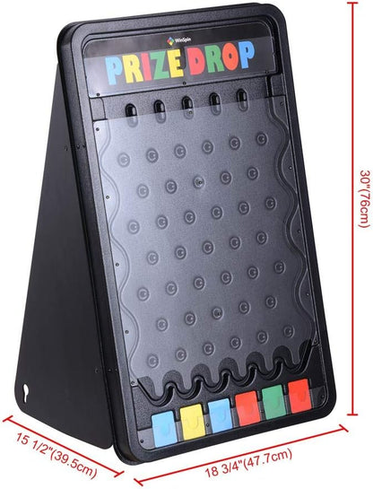 30 Prize Drop Boards Disk Drop Game Foldable Stand Customizable 6 Slots with 10 Pucks for Develop Intelligence Live Stream Carnival Tradeshow Party