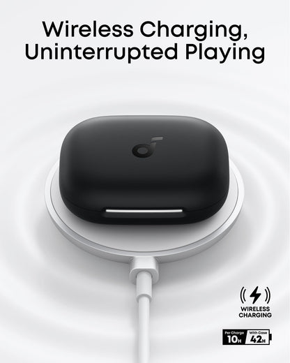 soundcore AeroFit 2 by Anker, Open-Ear Headphones, Real-Time Translation Earbuds, 4 Adjustable Positions for Every Ear Size, 2× Richer Bass, Hi-Res, 42H Playtime, IP55,AI Clear Calls,Wireless Charging