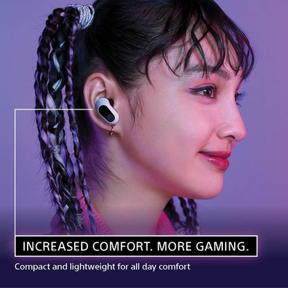 Sony INZONE Buds Wireless Gaming Earbuds, Perfect for PlayStation® 5, for PC/PS5/Switch/Mobile, 48Hr Battery with Case, Noise Canceling, 360 Spatial Sound, 2.4GHz USB-C Dongle, WF-G700N White