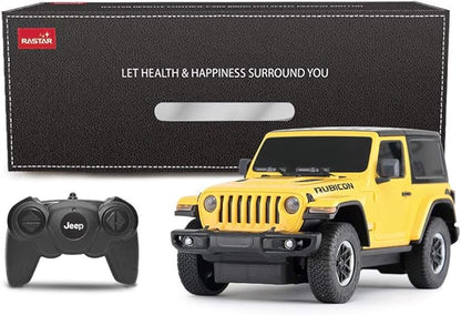 RASTAR RC Toy 1/24 Scale Wrangler JL Remote Control RC Car Rubicon Model Vehicle for Kids Yellow