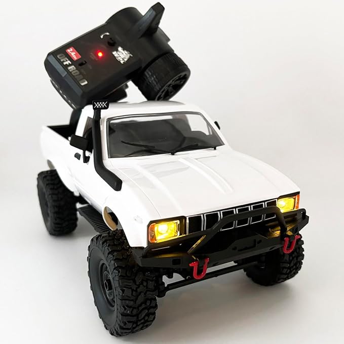 WPL C24-1 RC Rock Crawler 4x4 RC Truck Off Road 1/16 RC Crawler Remote Control Truck Pickup RTR All Terrain 2.4 GHz with Proportional Throttle Steering Independent Suspension for Adults