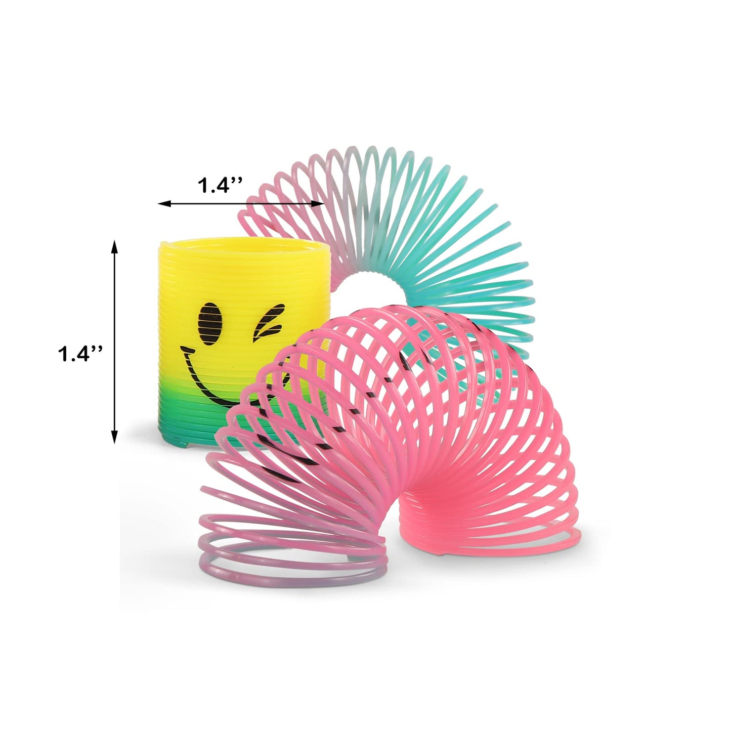 48 Pack Spring Rainbow Magic Fidget Stress Coil Mini Springs Bulk Toys for Party Favor Carnival Prize Birthday Goodie Bag Stuffers for Kids Boys Girls… (48)