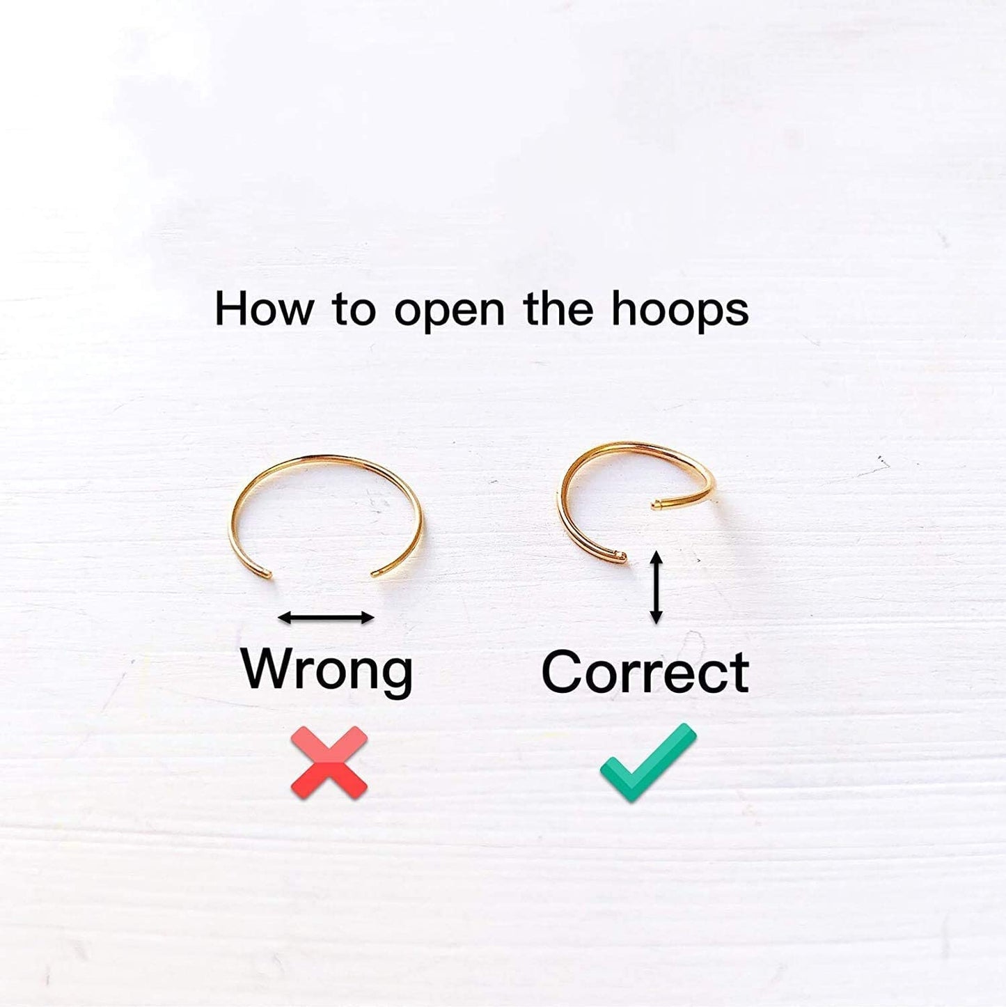 LUCKYJEWUS 14k Gold Filled 20G Small Thin Nose Ring Hoop for Women, 6mm - 7mm Adjustable Nostril Piercing Jewelry