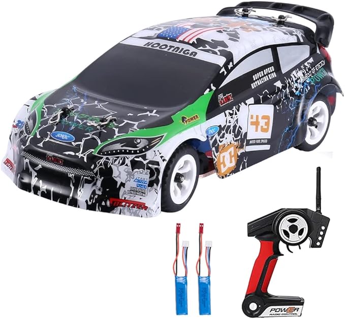 GoolRC WLtoys K989 RC Drift Car 1:28 Scale 4WD 30KM/H High Speed Electric Drifting Car RTR with Metal Chassis and 2 Batteries for Adults