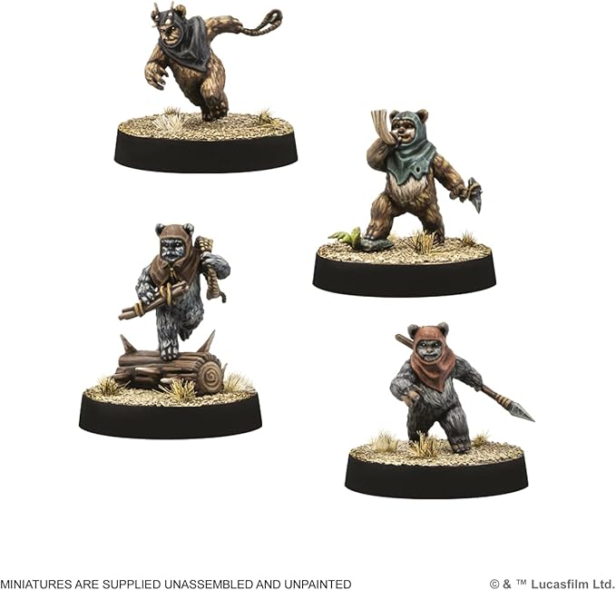 Asmodee Star Wars: Legion Ewok Warriors - Rebel &amp Bright Tree Village Battle Force Unit Expansion Tabletop Miniatures Strategy Game for Kids &amp Adults Ages 14+ 2 Players 90 Min Playtime