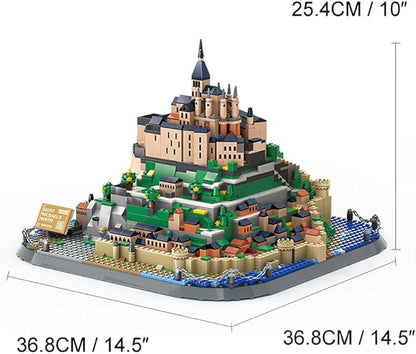 1392Pcs Mont Saint Michel France Building Set World Landmark Architecture Model Collectible Toy for Kids and Adults