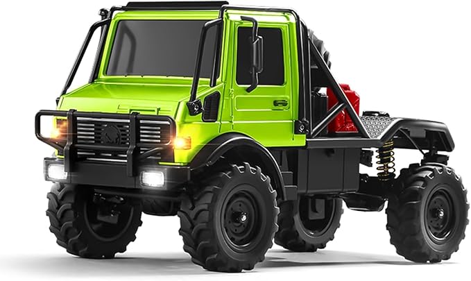 MN-333 1/18 Semi-Truck RC Crawler Unimog U4000 4WD Full Scale Off Road RC Rock Crawler 4x4 RC Car RTF Alloy Climing Vehicle for Hobby Gifts