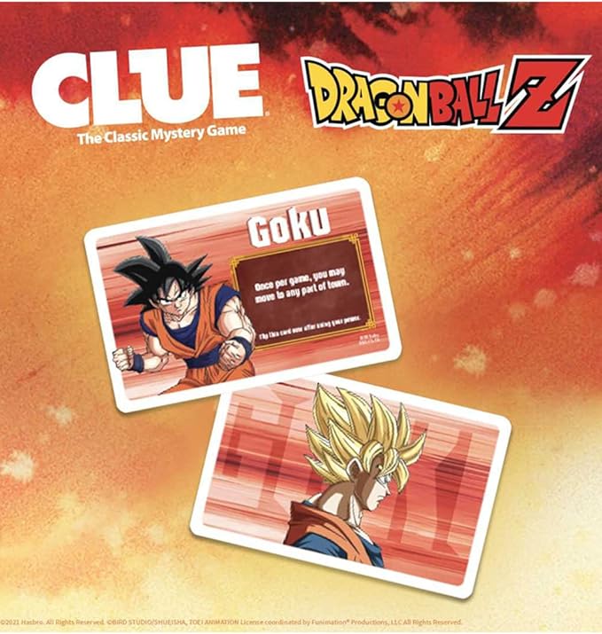 USAOPOLY CLUE Dragon Ball Z | Collectible Clue Board Game Featuring Anime Show | Officially-Licensed Game with Familiar Locations and Iconic Characters from Dragon Ball Show