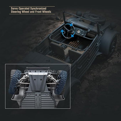 FCXㅤ ROCHOBBY 1/12 TYPE82 RC Crawler Remote Control RC Rock Crawler with 2 Speed Switch 4WD/RWD Switch for Adult