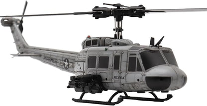 RC ERA C032 RC Helicopter 1/48 Scale 2.4G 6CH UH-1 Huey Flybarless RC Helicopter 6-Axis Gyroscope Stabilization with Altitude Hold &amp 3D Inverted Flight for Adults Enthusiasts(4 Battery)