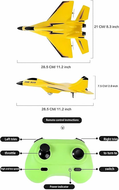 2023 New Remote Control Wireless Airplane Toy With Lights USB Rechargeable SU-35 RC Remote Control Plane Glider Outdoor Drop-Resistant Foam RC Air Planes Fighter Jet For Adults Aircraft Enthusiasts