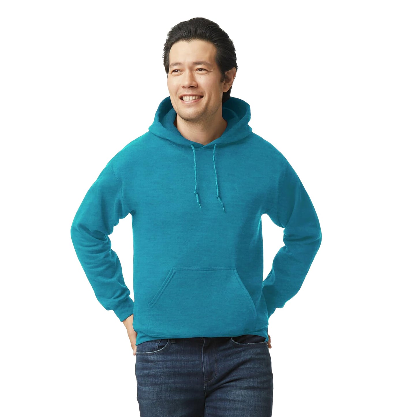Gildan Adult Fleece Hoodie Sweatshirt, Style G18500, Multipack, Antique Sapphire (1-Pack), Small