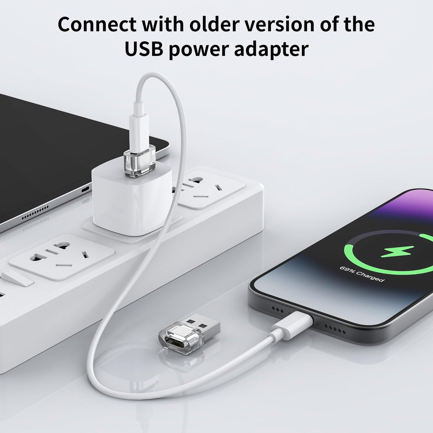 USB to USB C Adapter 5 Pack,USB C Female to A Male Charger Converter Compatible with Apple Watch Ultra iWatch,iPhone 16/15/ Pro Max Plus,iPad,Samsung Galaxy S23,Car, Laptop,Charger, Quest Link, etc.