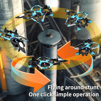 Beginner Drones for Kids 8-12 2026 Remote Control Airplanes RC Planes for Kid RC Airplane Fighter Jet with Light 360° Flip Fighter Jet Toys Stunt Roll Airplane Toy Gifts for Kids Boys