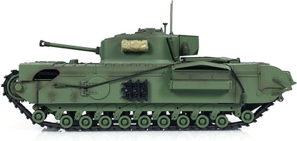 TOUCAN RC HOBBY 1/16 Tongde RC Tank Churchill Mk.VII Electric Infrared Battle Toys Barrel RecoilUS in Stock