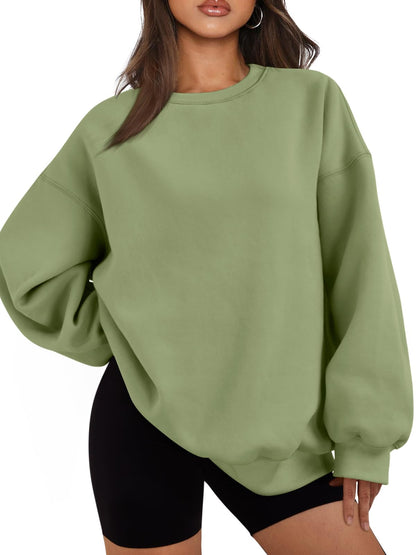 EFAN Womens Oversized Sweatshirts Hoodies Fleece Crewneck Sweaters Casual Tops Comfy Fall Fashion Outfits Winter Clothes 2025