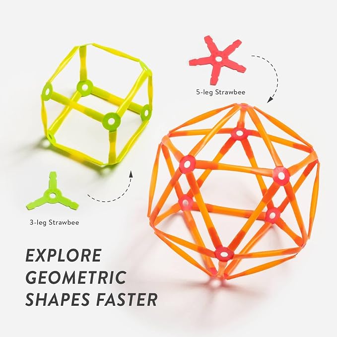 Strawbees Imagination Kit - Educational Connecting Toys for Makers &amp Families Building Toy Toolbox with Straws and Connectors for Creative STEM Exploration in Schools &amp Home Learning