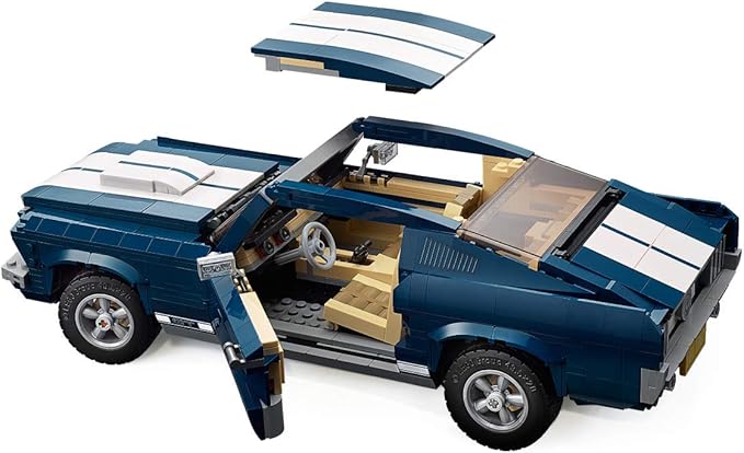 LEGO Creator Expert Ford Mustang 10265 Building Set - Exclusive Advanced Collector's Car Model Featuring Detailed Interior V8 Engine Home and Office Display Collectible for Adults and Teens