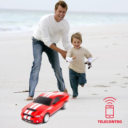 BDTCTK Remote Control 1/24 Ford Mustang Shelby GT500 RC Model Car Toys for 6+ Kids and Adults Red