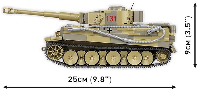 COBI The Tank Museum Historical Collection WWII Panzer VI Tiger I no. 131 Tank Building Set 898 Pieces