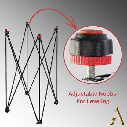 AnNafi® Carrom Stand | Professional Carrom Board Stand | Easy Adjustable &amp Foldable Four Fold Stand with Compact Design | Combination of Full Size Metal Pipe Iron Rod &amp PVC | Indoor Games Fun