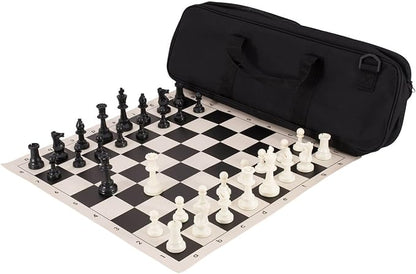Deluxe Chess Set Combination - Triple Weighted - by US Chess Federation (Black)