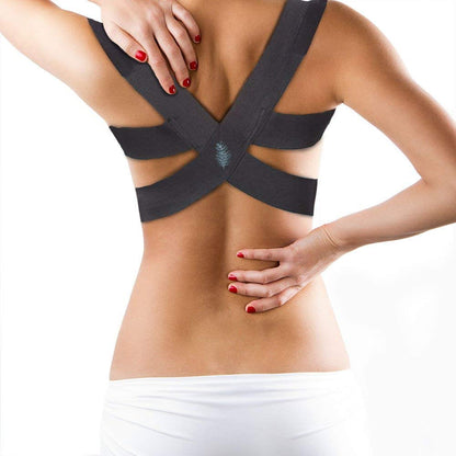 Berlin & Daughter Posture Corrector - Fully Adjustable Breathable Clavicle Chest Back Support Brace for Improves Posture & Provide Lumbar Support Back Pain Relief - Perfect for Men & Women - Large