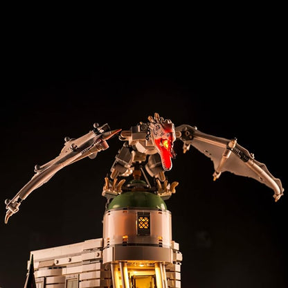 Upgraded Led Light Kit for Lego Gringotts Wizard Bank Horcrux War Building Set Music Version Compatible with Lego 76417 Model for Adults Fun Gift for Lovers (Model Not Included)