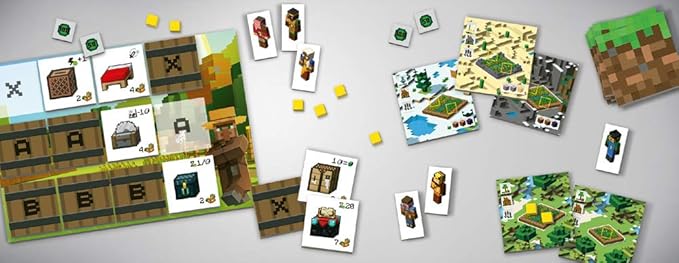 Ravensburger Minecraft: Builders &amp Biomes - Farmer's Market Expansion Strategy Board Game Ages 10 &amp Up - Amazon Exclusive