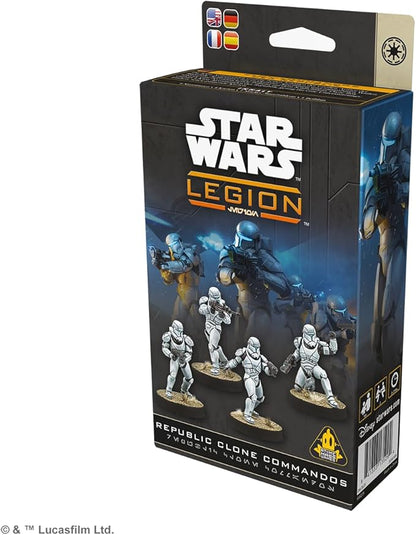 Asmodee Star Wars: Legion Republic Clone Commandos - Elite Galactic Republic Unit Tabletop Miniatures Game Strategy Game for Kids and Adults Ages 14+ 2 Players 90 Min Playtime