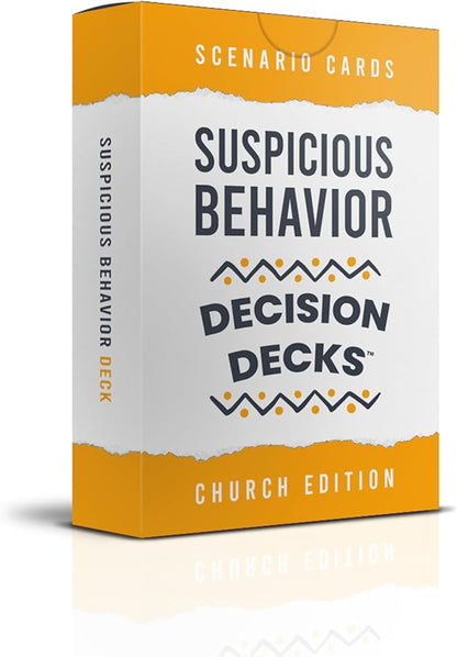 Church Safety and Security Decision Decks | 60 Suspicious Behavior Scenario Cards for Church Security Team Training Situational Awareness and Threat Recognition