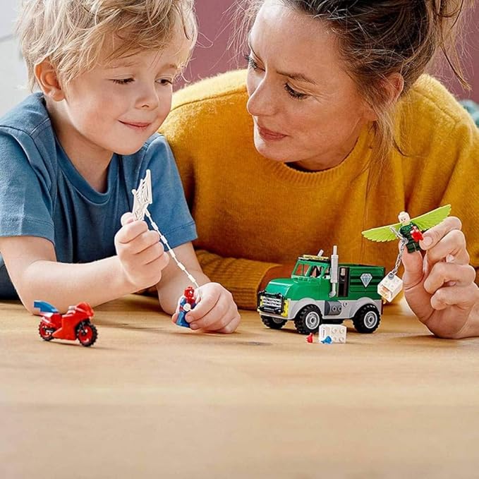 LEGO Marvel Spider-Man Vulture's Trucker Robbery 76147 Playset with Buildable Bank Truck Toy and Superhero Minifigures New 2020 (93 Pieces)