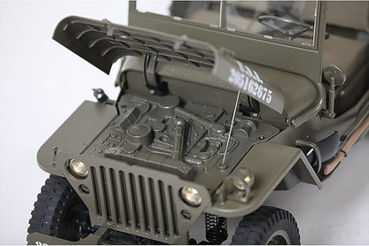 Fms 1/6 1941 MB Scaler RC mini Jeep RC Truck MB Scaler 4x4 Hobby Grade Brushed RC Rock Crawler RC Army Military Truck for AdultsRS (1/6)